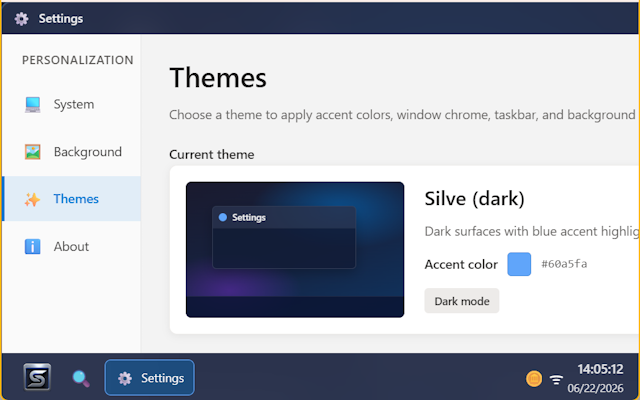 SilveOS screenshot