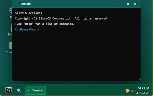 SilveOS screenshot